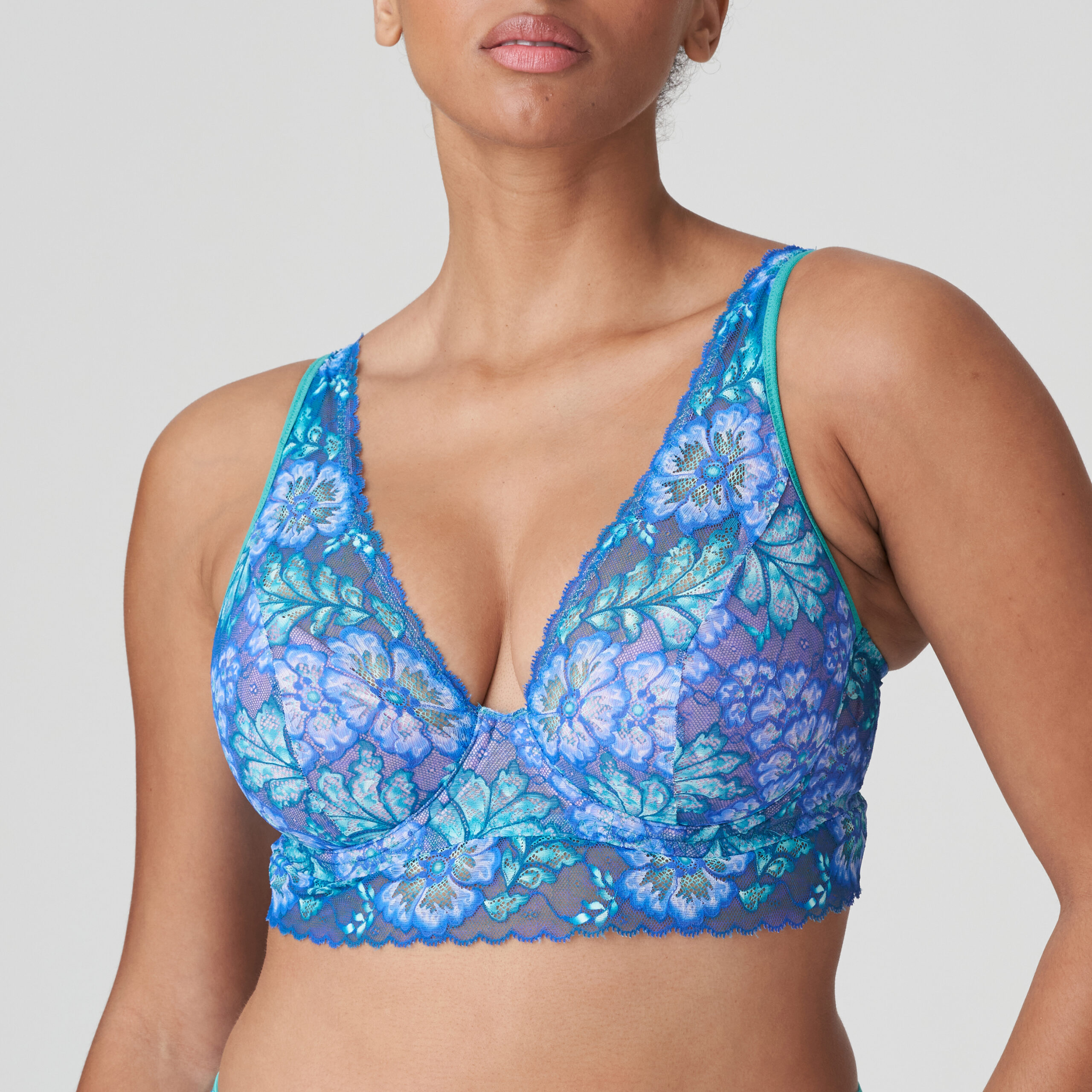PrimaDonna Twist plunge beha halve mousse cups Morro bay Mermaid Blue