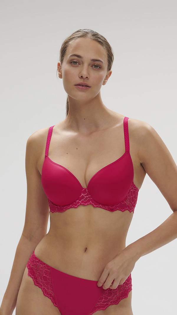 Simone Perele Caresse beha rouge teaberry