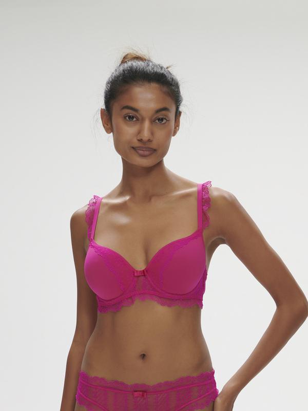 Simone Perele Canopee spacer beha hibiscus pink