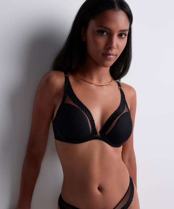 Aubade Sheer emotion Bh laag decollete zwart