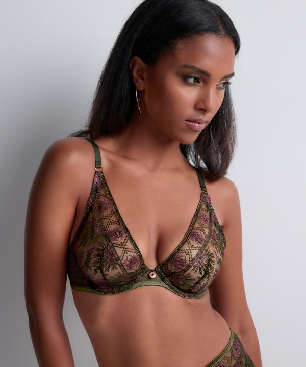 Aubade Sound of heart Bh laag decollete groen