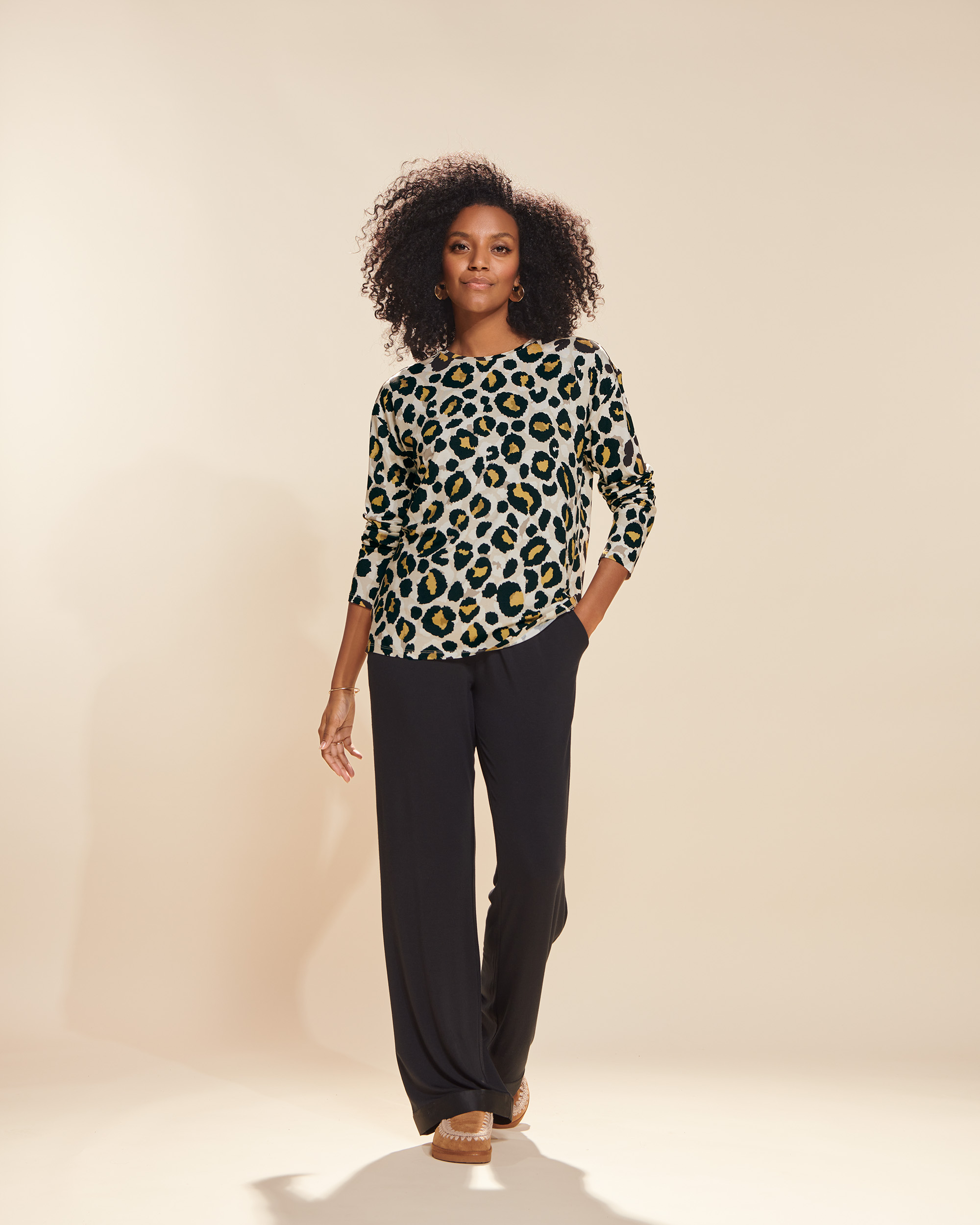 Essenza Denna Fedelia Top lange mouw Comforting yellow