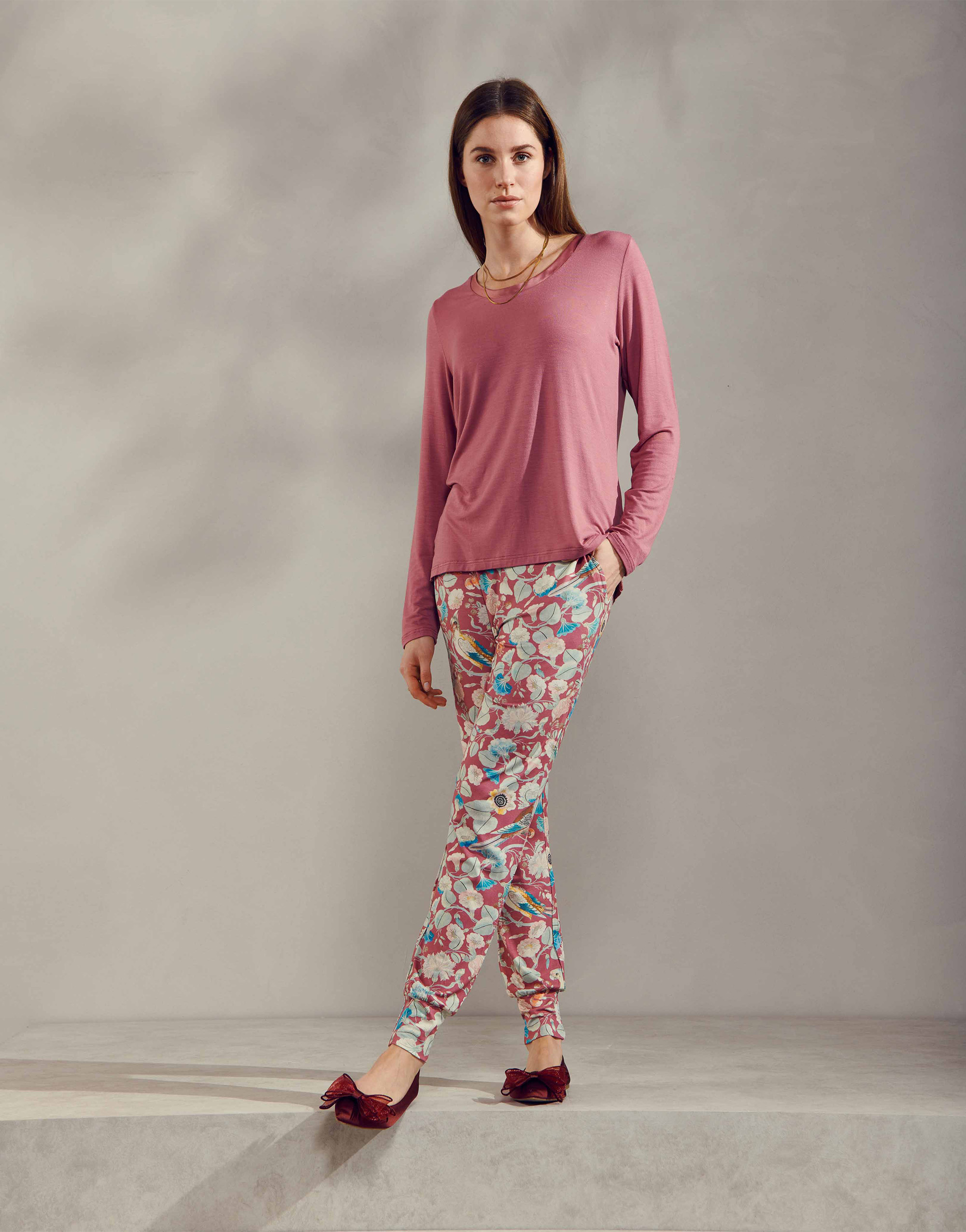 Essenza Jules Aleste Lange broek Mauve