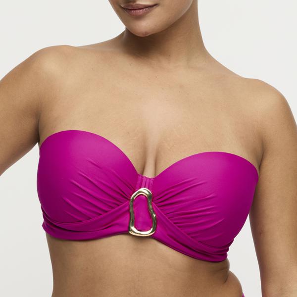 Prima Donna Swim Uvita strapless bikinitop Deep Magenta